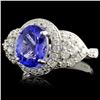Image 2 : 18K Gold 2.53ct Tanzanite & 0.90ctw Diamond Ring