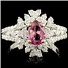 Image 1 : 18K Gold 0.95ct Spinel & 1.06ctw Diamond Ring