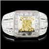 Image 1 : 18K Gold 2.85ctw Fancy Diamond Ring