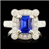 Image 1 : 18K Gold 2.01ct Tanzanite & 1.04ctw Diamond Ring