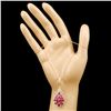 Image 3 : 14K Gold 3.89ct Ruby & 0.75ctw Diamond Pendant