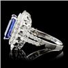 Image 3 : 18K W Gold 3.81ct Tanzanite & 1.82ct Diamond Ring