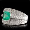 Image 2 : 18K White Gold 1.57ct Emerald & 0.87ct Diamond Rin