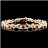 Image 1 : 14K Gold 7.80ct Morganite & 1.51ctw Diamond Bracel