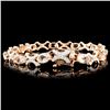 Image 2 : 14K Gold 7.80ct Morganite & 1.51ctw Diamond Bracel