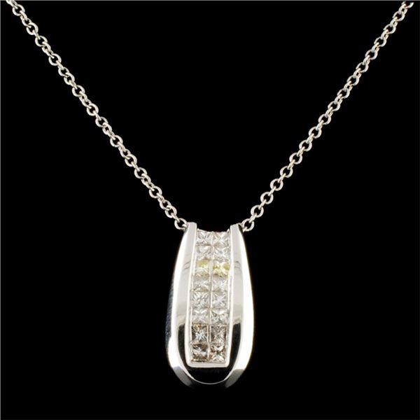 14K Gold 0.73ctw Diamond Pendant