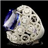 Image 4 : 18K Gold 15.49ct Tanzanite & 2.68ctw Diamond Ring
