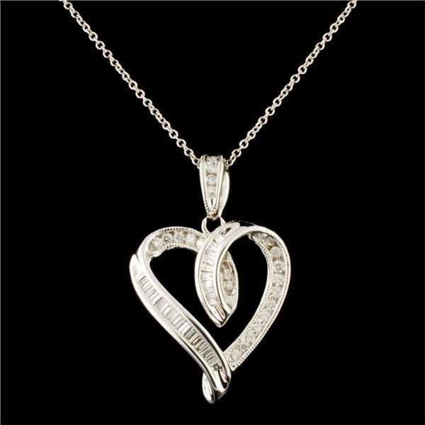 14K Gold 0.68ctw Diamond Pendant