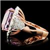 Image 3 : 14K R Gold 21.06ct Kunzite & 1.99ct Diamond Ring