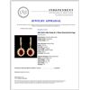 Image 3 : 14K Gold 5.46ct Ruby & 1.74ctw Diamond Earrings