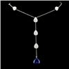 Image 1 : 18K Gold 4.25ct Tanzanite & 1.00ctw Diamond Neckla