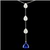 Image 2 : 18K Gold 4.25ct Tanzanite & 1.00ctw Diamond Neckla