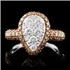 Image 1 : 14K White Gold 1.66ctw Fancy Color Diamond Ring