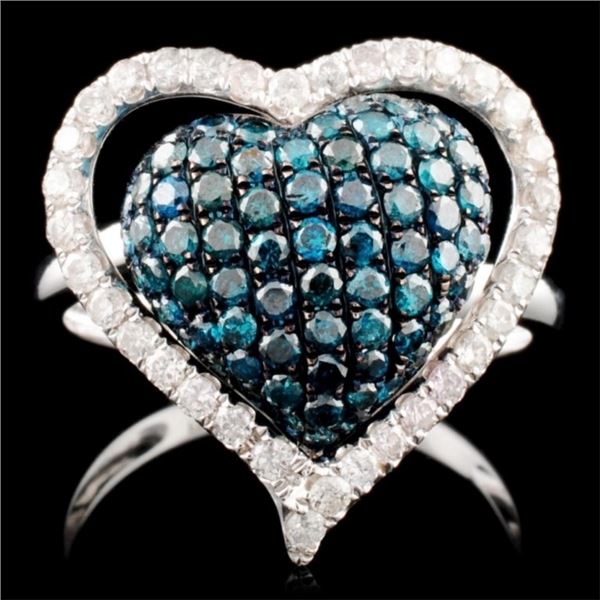 18K Gold 1.42ctw Fancy Color Diamond Ring