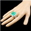 Image 3 : 18K Gold 23.83ct Emerald & 3.98ctw Diamond Ring