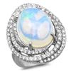 Image 1 : 14K Gold 7.00ct Opal & 1.30ct Diamond Ring