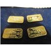 Image 2 : (4) 1 Gram Gold Plated Bars