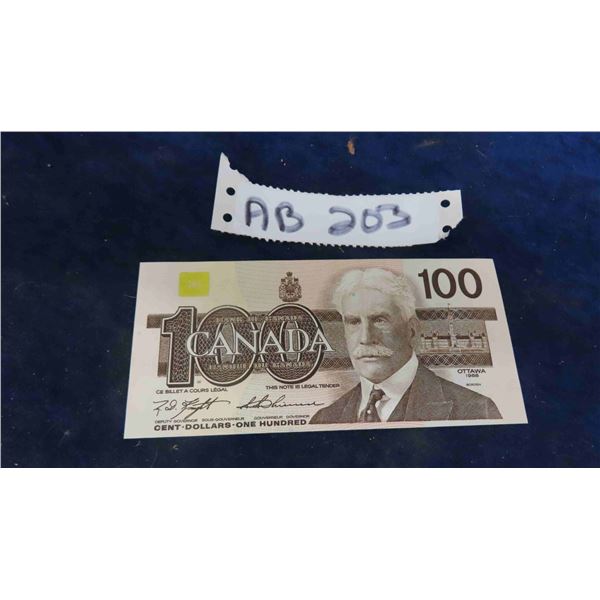 1988 Canada $100 Bill - McSherry Auction Service Ltd.
