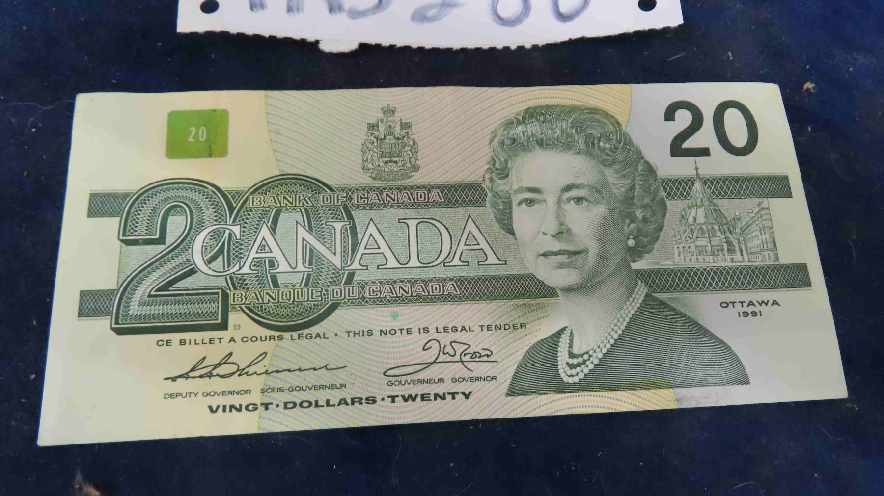 1991 Canada $20 Bill
