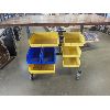 Image 3 : Large Rolling Work Bench / Hobby Table with Bins