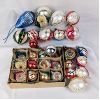 Image 1 : Lot of 31 Mercury Glass and Hand Blown Glass Christmas Bulbs 
