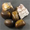 Image 1 : Lot of Raw Zebra Jasper & Polished Petrified Wood 