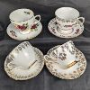 Image 1 : Set of 4 Queen Anne Tea Cups & Saucers