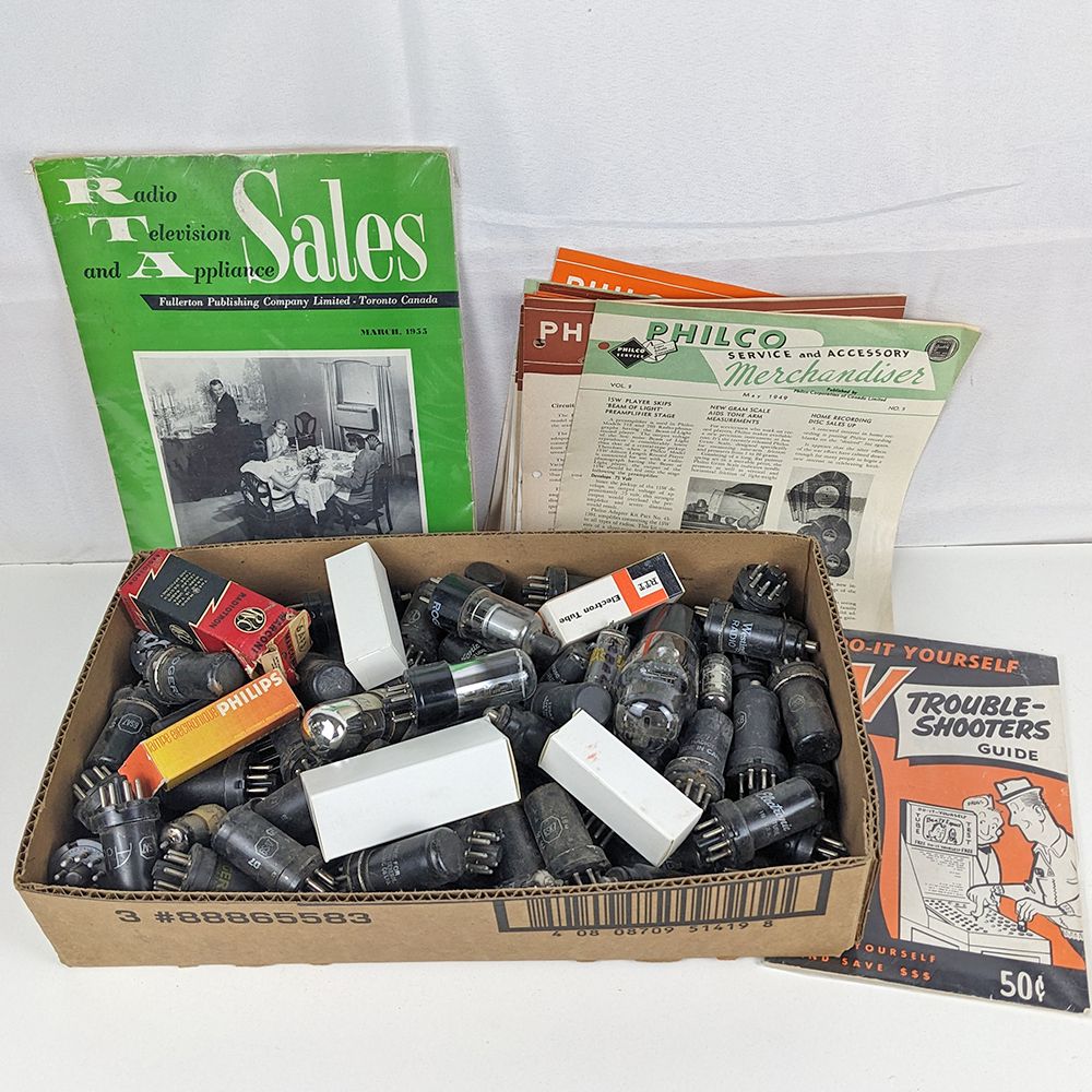 Large Lot of Radio Tubes + Paperwork