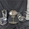 Image 1 : Large Lot of Vintage Chrome Serving Trays and Kitchen Items
