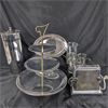 Image 3 : Large Lot of Vintage Chrome Serving Trays and Kitchen Items