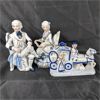 Image 2 : Set of 4 Porcelain Rococo Fashion Style Statues 