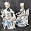 Image 5 : Set of 4 Porcelain Rococo Fashion Style Statues 