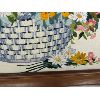 Image 4 : Beautiful Cottage Core Needle Point Floral Wall Hanging 