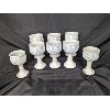 Image 2 : New Never Used Wild Rose Pottery - 8 Wine Glasses and Vase