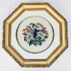 Image 1 : Petite Point Picture in Octagon Frame 9.5"