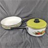 Image 1 : Set of 2 Vintage Enamel Pot and Frying Pan
