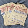 Image 1 : Lot of 5 Vintage Covered Bridge Potato Chip Burlap Bags