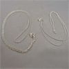 Image 1 : Set of 2 NEW Sterling 925 Silver Necklaces - Long Curb 24" and 18"