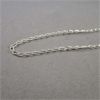 Image 3 : Set of 2 NEW Sterling 925 Silver Necklaces - Long Curb 24" and 18"