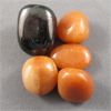 Image 1 : Lot of Polished Orange Aventurine & Jet Specimens