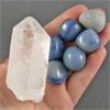 Image 1 : Lot of Polished Blue Quartz & Raw Clear Quartz Specimens