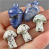 Image 1 : Lot of 3 Kiwi Jasper Mushrooms & 2 Sodalite Acorns