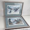 Image 1 : Lot of 2 Framed The Millennium Series Art Prints "First Tracks" & "Freedom" 