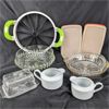 Image 1 : Lot of Mixed Housewares Including 2 Vintage Tupperware Containers