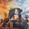 Image 1 : Godzilla vs King Kong Tapestry 57" x 51"