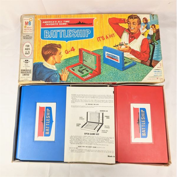 Vintage Battleship Game 1967 Naval Combat Board Game