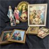 Image 1 : Lot of Mixed Religious Figurines & Framed Pictures 