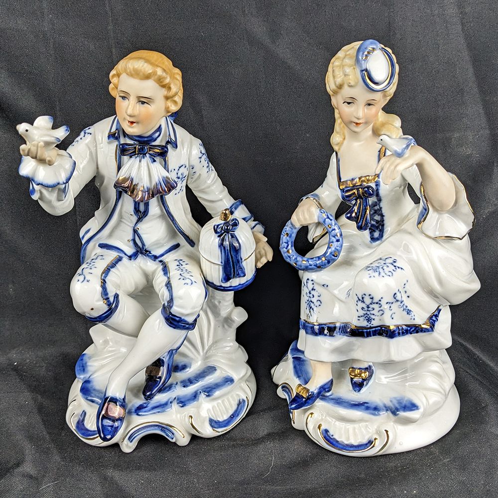 Lot of Porcelain Rococo Fashion Style Statues
