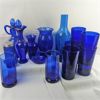 Image 1 : Large Set of Vintage Cobalt Blue Glassware