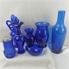 Image 2 : Large Set of Vintage Cobalt Blue Glassware